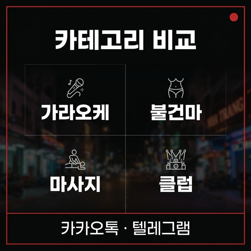 나트랑 유흥 카테고리 비교 — 가라오케·불건마·마사지·클럽 특징