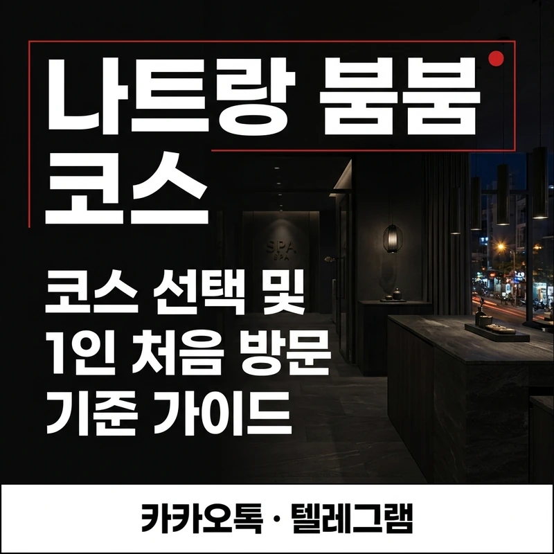 나트랑 붐붐 코스 선택 기준 1인 처음 비교