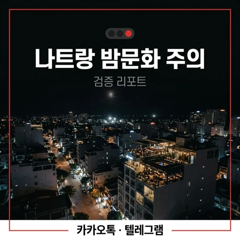 나트랑 밤문화 주의할 점 — 입장료·택시·스파이크 드링크 실제 리포트