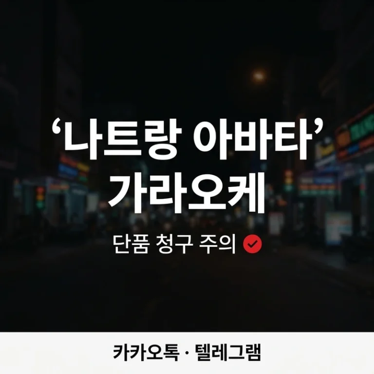 나트랑 아바타 가라오케 — 단품 청구 방식·총액 폭탄 주의사항