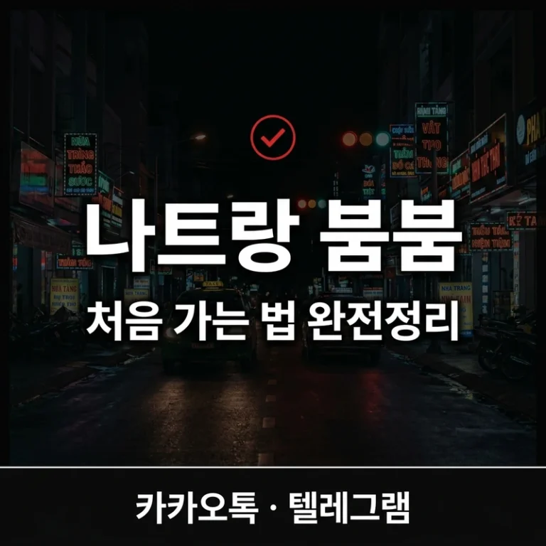 나트랑 붐붐 완전 입문 — 1인 처음 가는 법부터 코스 선택까지