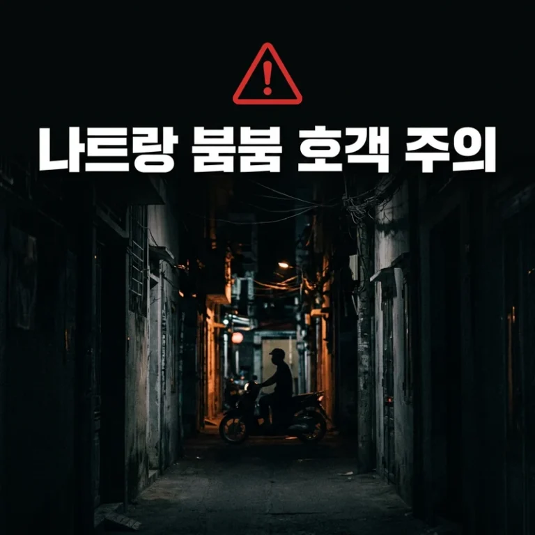 나트랑 붐붐 아저씨 조심하세요 — 뒷골목 삐끼·강제 아줌마 사기 실체와 피하는 법