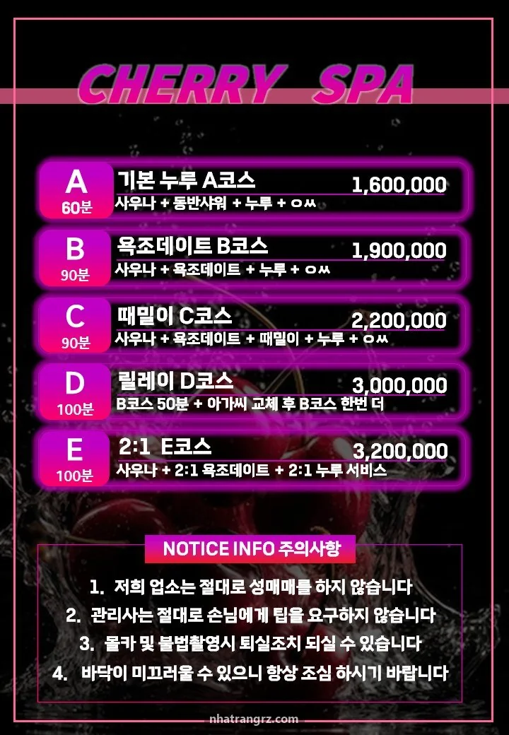 체리스파 가격표